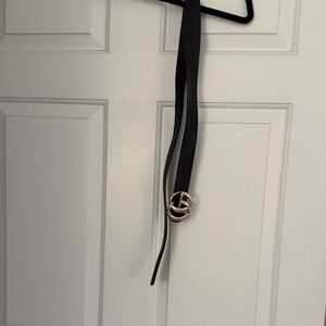 Black Belt with Gold Buckle